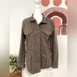 Hinge Nordstrom Seattle Army Green Grunge Utility Military Jacket Size S